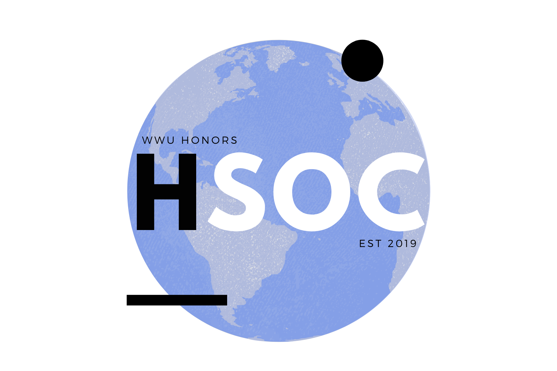 Honors Students of Color logo: A blue globe with HSOC in the foreground. Est 2019