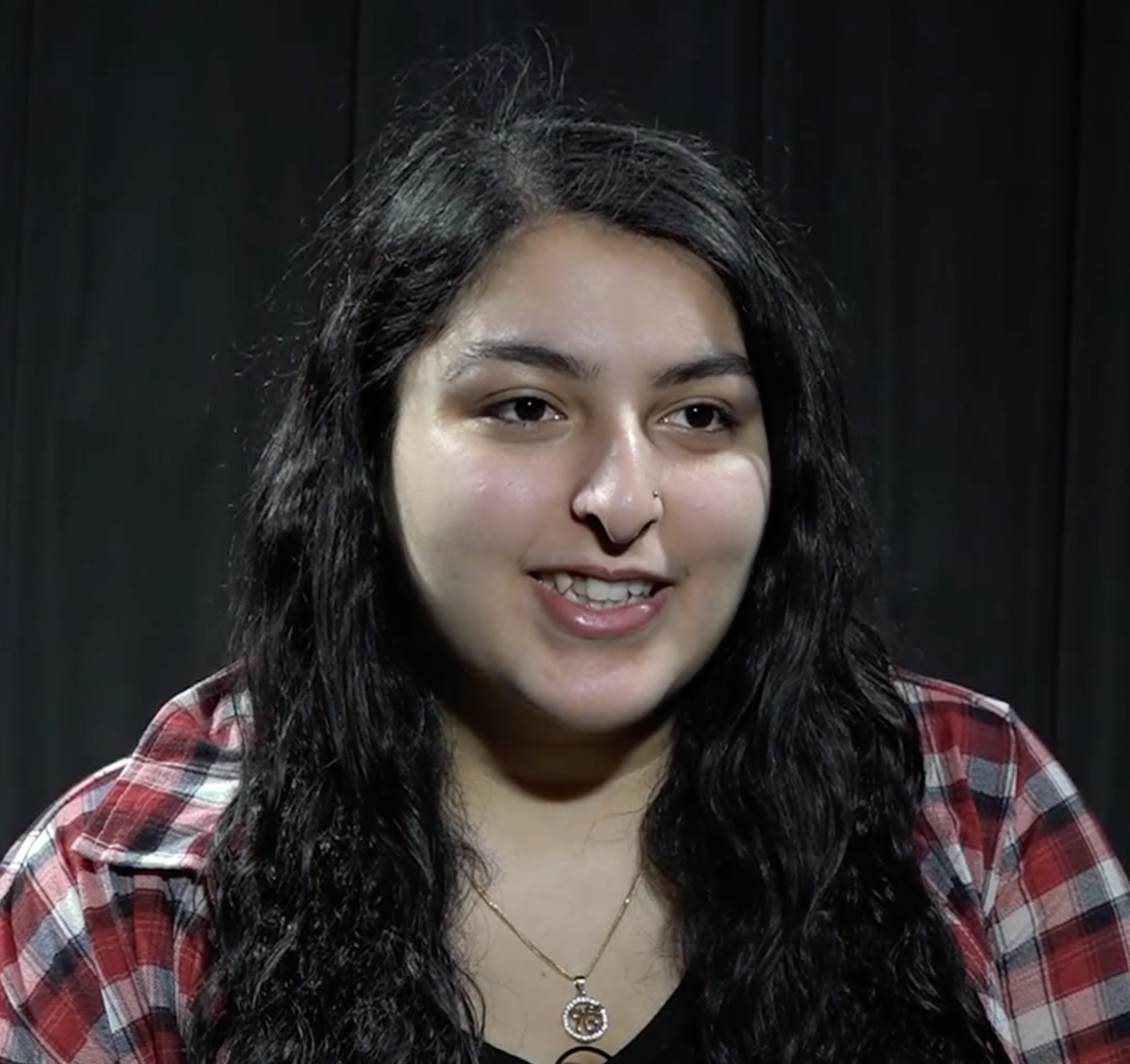 Screen capture of Sargun from her video interview