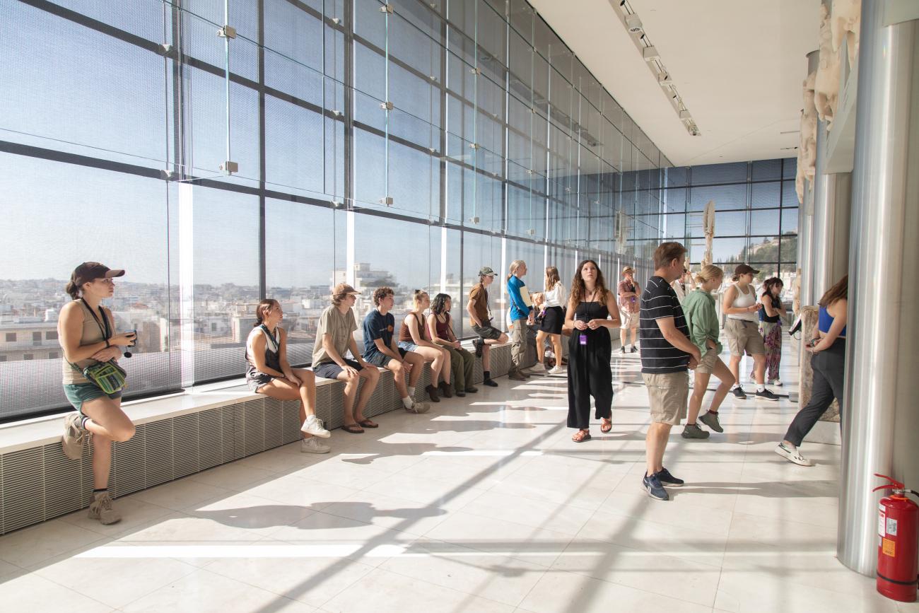 Students at the Acropolis Museum