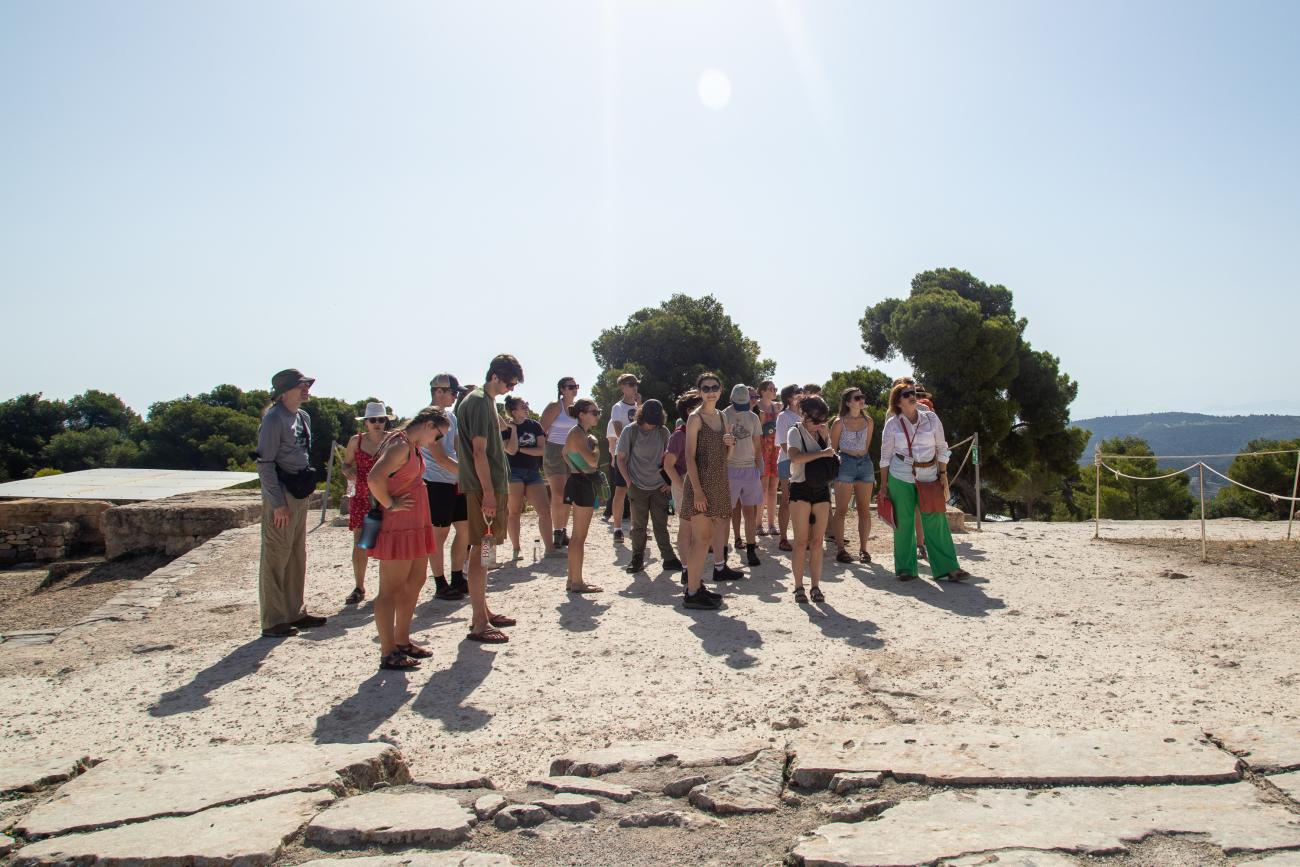 A photo of the group at the Temple of Aphaia on the island Aegina