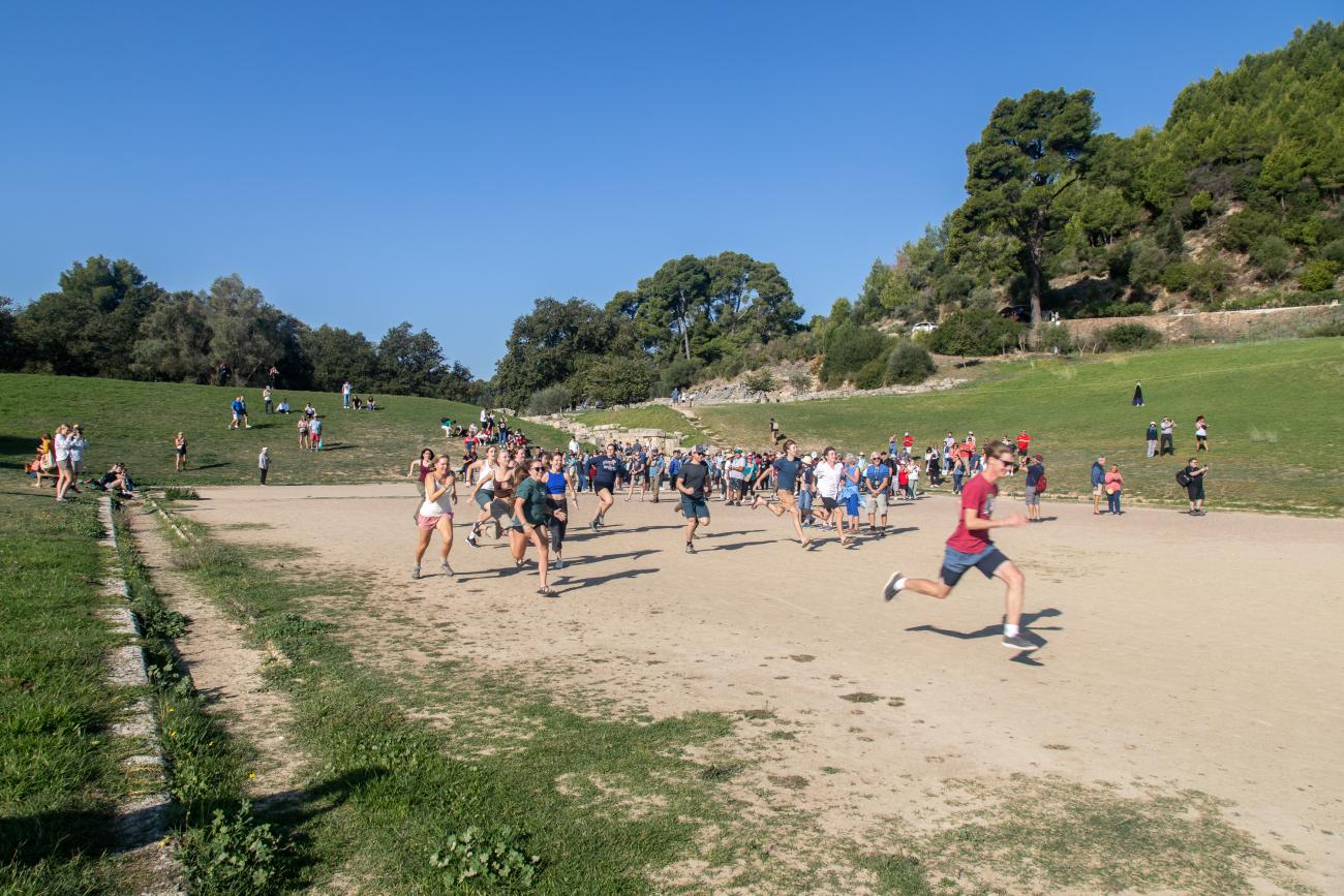 Students racing at Olympia