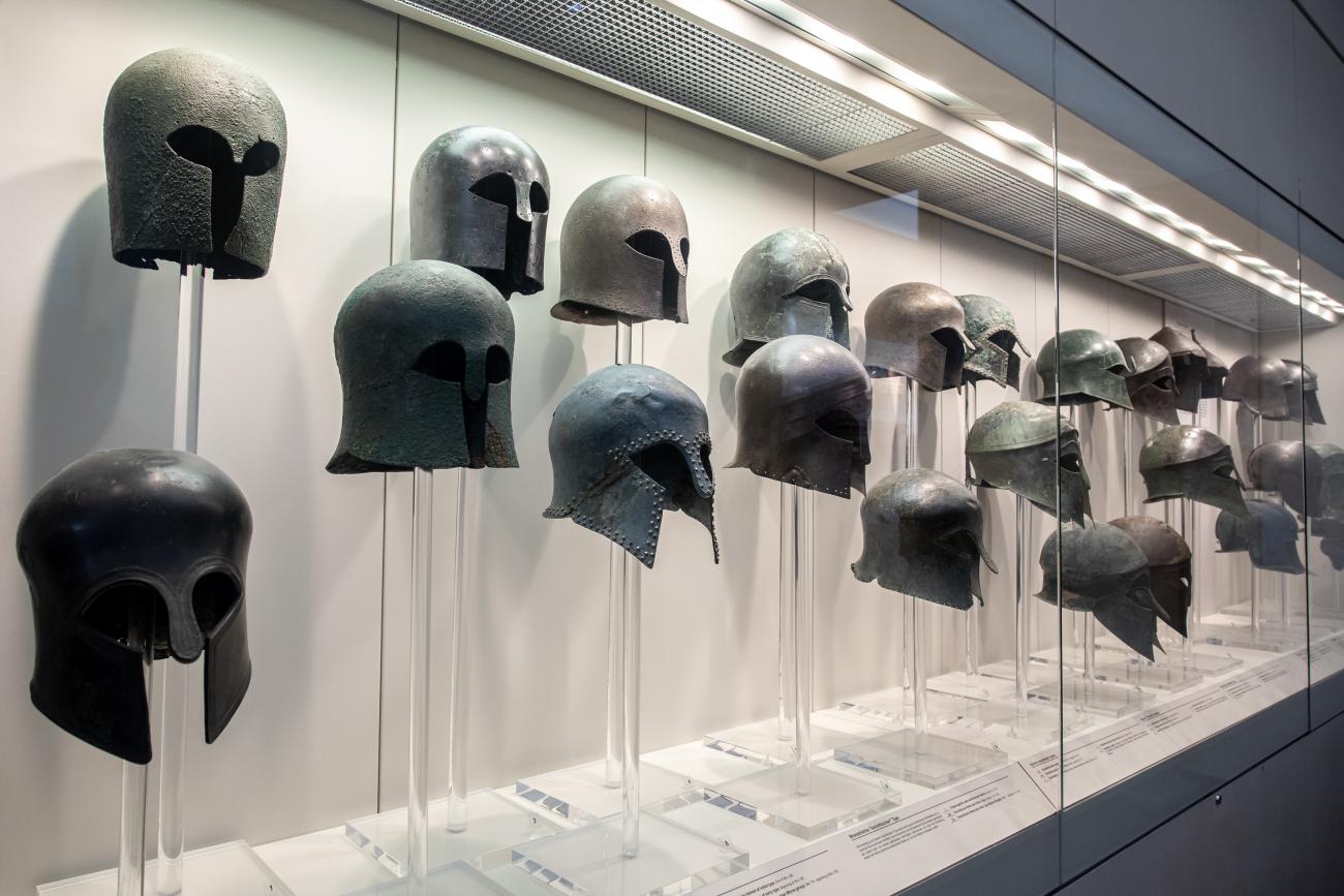Bronze defensive equipment - helmets