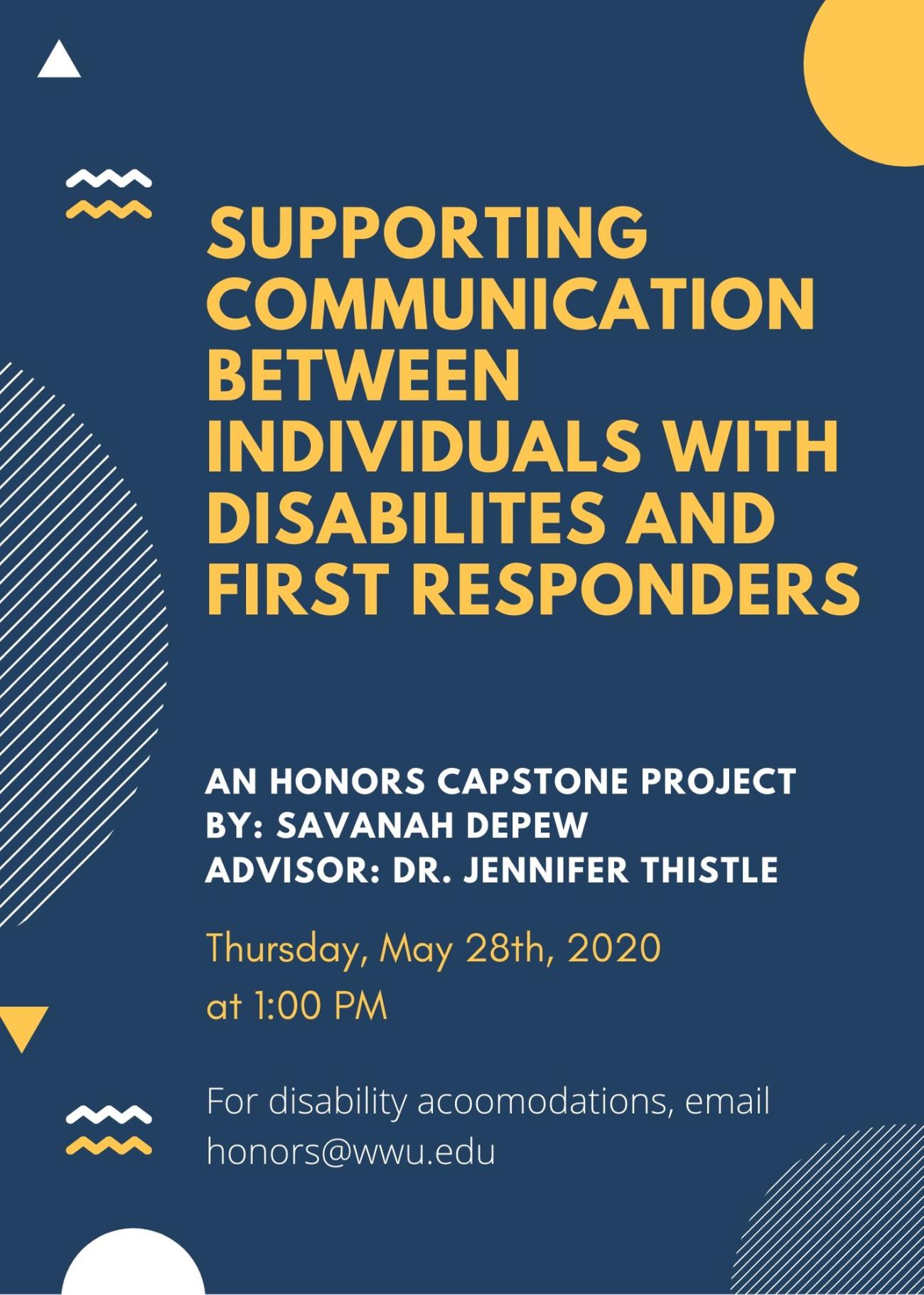 Supporting Communication Between Individuals With Disabilities and First Responders