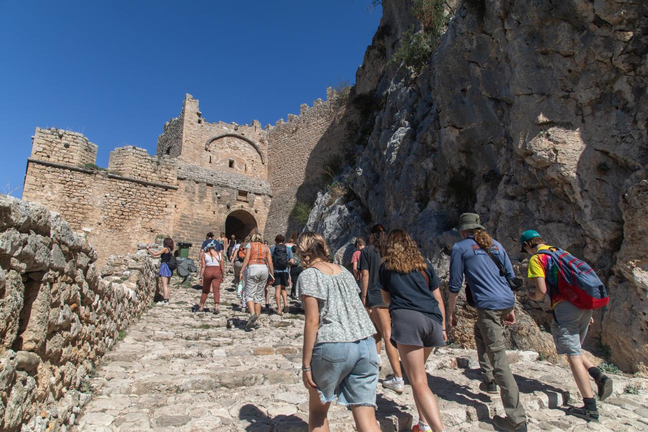 Our group walking up to Acrocorinth